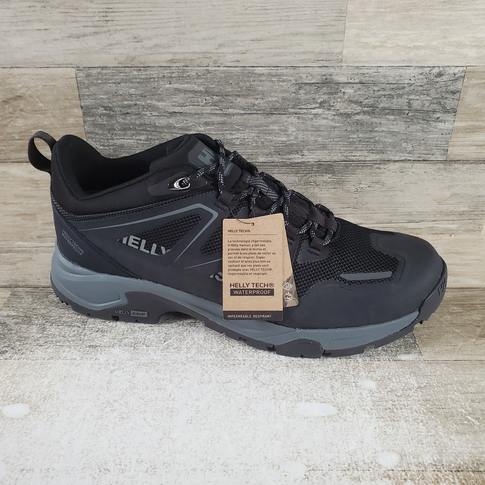 Helly Hansen Cascade Low HT Mens Hiking Boots Sz 11.5 Black Charcoal Waterproof